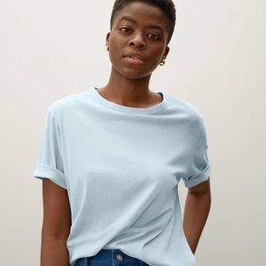 Everlane - t-shirt - Oversized Air Crew - Seaglass - XS